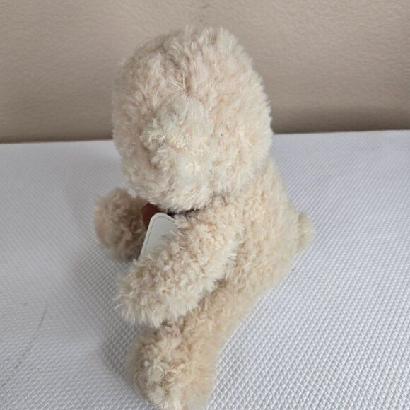 Hallmark Owen Plush Teddy Bear Brown Bow 10" Cream Soft Fur Stuffed Animal - Picture 4 of 6